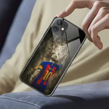 Futbalový kráľ superstar lionel MESSI módne Telefón Prípade Tvrdeného skla Pre iphone 5C 6 6 7 8 plus X XS XR 11 PRO MAX