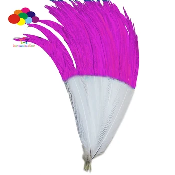 50pcs prírodné striebro bažant pierko farbené rose chvost 16-32inch/40-80 cm pre Diy, karneval, kostým, maska headdress remeslá