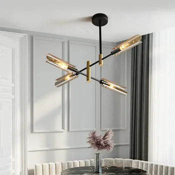 Nordic dizajnér čierne Luxusné prívesok svetlá bar obývacia izba dekorácie Dymu Šedá Sklo prívesok lampa kuchynské svietidlá