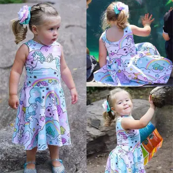 Roztomilý Batoľa, Dieťa, Detské Dievčenské Šaty Cute Baby Girl Bez Rukávov Sprievod Šaty Sundress Oblečenie Detské Oblečenie