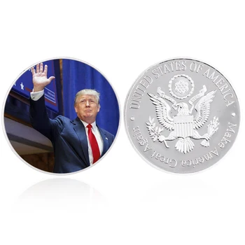 Donald Prezident 2020 Trump Pamätné Mince Á Gold Eagle Skvelé Amerike Výzvou Strieborné Nám Mincí