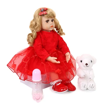 Hot Predaj 48 cm Reborn Baby Doll hračky Rozkošný Ručne Plnené Princezná Bábiky Novorodencov Mäkké Vinylové Realisticky bábika Narodeniny