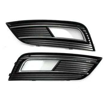 Pár Ľavej a Pravej Prednej strane Nárazníka Hmlové Svetlo Gril Mriežky Kryt Pre Audi A4 B8 Facelift 2012 2013 Matt Black s chrome