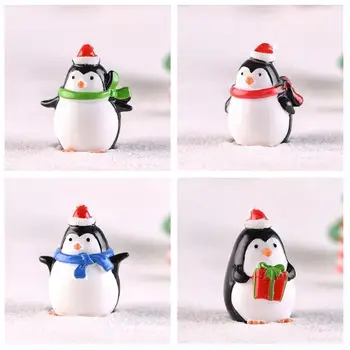 Mini Tučniaky Vianočný Dekor DIY Tabuľka Ozdoby Krásne Doplnky, Živých Zvierat, Nový Rok Doma Dieťa Vianoce Miestnosti Dekorácie U5E5
