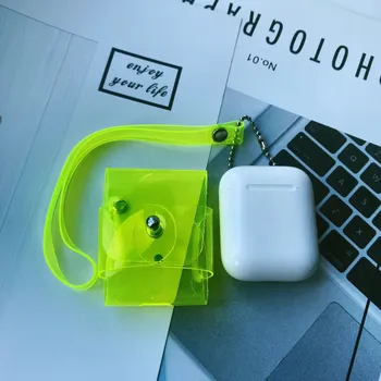 Móda Fluorescenčná Žlté Slúchadlá Prípadoch Pre Apple AirPods Prípade Pro 1 2 3 Jednoduchosť Bluetooth, Ochranný Kryt