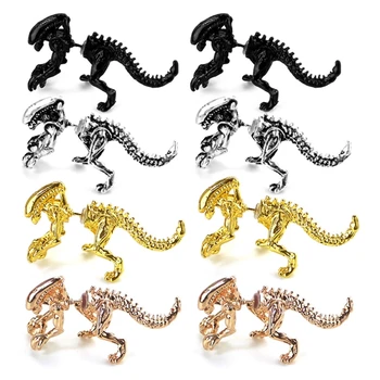 2 ks Šperky 3D Strašidelné Cudzie Stud Náušnice Party Láskavosti Dinosaura Módne Náušnice Pre Ženy, Mužov Halloween Darček