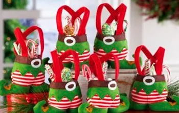 Móda SaleFree doprava Vianočné Santa Nohavice Elf Ducha Candy Tašky Vianočné Dekorácie Vrece Roztomilé Dieťa Darček