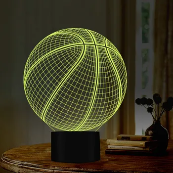 Moderný Minimalistický Nočná Lampa Dotyk stolná Lampa Basketbal Nočné Svetlo 3D LED Svetlo Tvorivé Akryl Nočné Svetlo