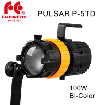Falcon Eyes 100W Pulsar 5 P-5TD Mini Spot Light 3000K-5600K Fotografie Svetlo Nastaviteľné Zaostrenie Dĺžka Vyplniť Svetla