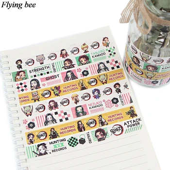 Flyingbee 15mmX5m Papier Washi Pásky v Pohode Anime Lepiaca Páska DIY Scrapbooking Nálepky, Štítok Maskovacia Páska X0866