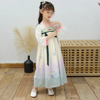 Dievča Hanfu dieťa dievča oblečenie, deti, šaty, Sukne Čínske šaty Tang Kostým Lepšiu Šaty, Kostým Výšivky Víla Sukne deti