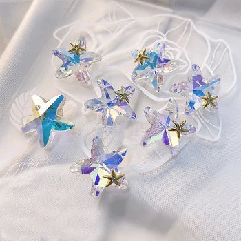 5 Ks Klinec Hviezdice Dizajn Charms Tichom Prívesky Crystal Remesiel Kamienkami Pre 3D Manicuer Šperky, Pôvabné Kamene Charms GJ690