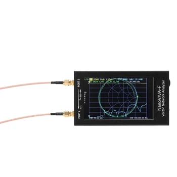 NanoVNA-F Ručné Vektor Analyzátora Siete SWR Meter 50KHz-1000MHz 4.3 Inch IPS TFT Digitálne Krátkovlnné MF HF a VHF Antény Analyzer