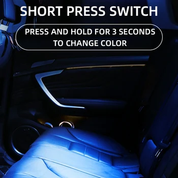 2 KS Univerzálny Auto Svetla na Čítanie, USB Nabíjateľné LED batožinového priestoru Nočné Svetlo Modrá s Bielym Duálny Režim