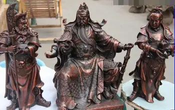 Bronz, Meď Troch Ríšach Guan Ping Zhou Cang Guan Gong Guan Yu bojovník Nastaviť