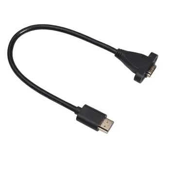 Pozlátené HDMI Predlžovací Kábel Mužov a Žien So Skrutkou Panel Mount V1.4 1080P Pre HDTV PS4 XBOX 360 30 cm
