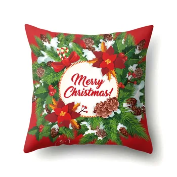 Najpredávanejšie tvorivé Vianočné série polyester domov obliečka na vankúš Módne obliečka na vankúš jednoduchý dekoratívny vankúš sofa