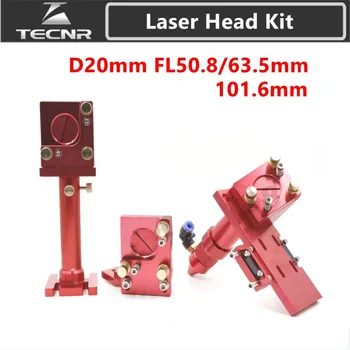 TECNR CO2 laser hlavu nastaviť integračný focus objektív a zariadenie, laserové zrkadlo mount pre laserové rytie stroj tri farebné