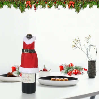 Vianočné Dekorácie Víno podržte uteráky fľaše Zahŕňa dar Santa Claus snehuliak Vianočné Darčeky, Vianočné Dekorácie pre Domov