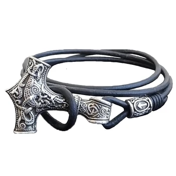 Vikingovia Thor ' s Hammer Vintage Náramok Kožený Kábel Náramok Šperky Dáva Priateľmi Módny Krásne Darčeky, Vianočné Darčeky