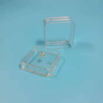 40*40 mm Transparentné Plávajúce Displej Prípade Náušnice Drahokamy Krúžok Šperky Pozastavenie Balenie Box TPU Membrána W8815