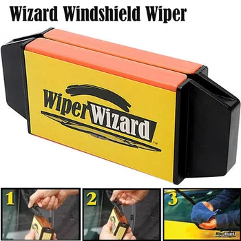 Auto Wiper Wizard Čepeľ Reštaurátorskej 12.5X4.8 cm s 5 ks Sprievodca Obrúsky Stierač Čistiaca Kefa Van Čelné sklo Cleaner Auto-Styling