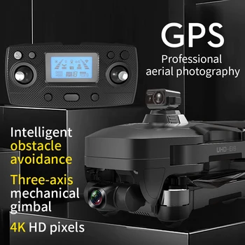 RC Drone GPS 3-Os Gimbal Prekážkou Vyhýbanie sa 4K FPV 5G WIFI Dual Camera Profesionálne 50X Zoom Striedavé Quadcopter Skladacia