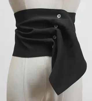 Ženské dráhy fashion white black textílie Cummerbunds ženské Šaty, Korzety Opasok Pásy dekorácie široký pás R2995