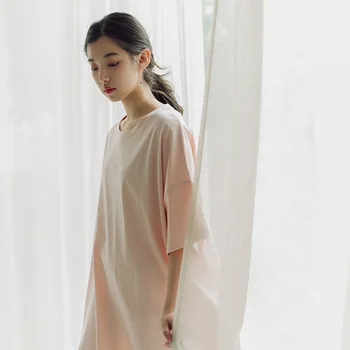Ženy základné maxi šaty dlhé Modálne Sleepwear Žien T-shirt, Pyjamas domácnosti nightgown Plus veľkosť Pyžamá, pohodlné пижама