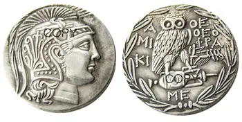 G(42)ATTICA. Atény. Ca. 165-42 BC. AR tetradrachm Strieborné Pozlátené Kópiu Mince