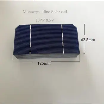 ALLMEJORES 25pcs 125 mm*62.5 mm Monocrysatlline Solárne 1.4 W 0.5 V Pre diy Solar panel Dať Dosť Kartu drôt prepojovacia drôt zadarmo