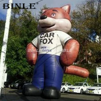 Tlač vonkajšie reklamné nafukovacie obrie fox auto maskot balón prípade dekorácie