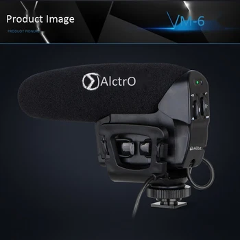 Alctron VM-6 Universal Video Mikrofón Externý Mikrofón Kondenzátor Rozhovor s Mikrofónom pre Canon EOS ZRKADLOVKY Nikon