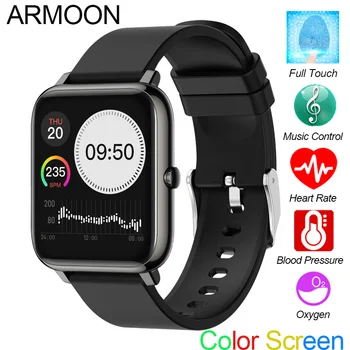 ARMOON P22 Smart Hodinky Muži Ženy plne Dotykový Fitness Sledovanie Tepovej frekvencie, Krvného Tlaku Hudby Inteligentný Budík Šport Smartwatch