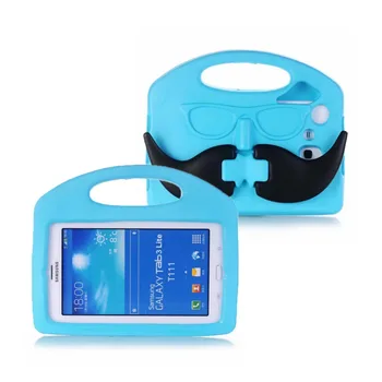 Puzdro Pre Samsung Galaxy Tab 3 7.0 inch T110 T113 T210 P3200 EVA Plný Shockproof 3D Fúzy Stojan Deti Tablet Ochranné puzdro