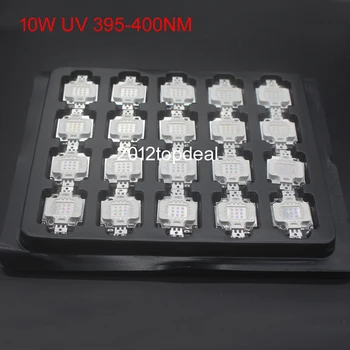 1pcs 10W UV Fialová 395nm-400 nm Vysoký Výkon Jasné LED Žiarovka Svetla, ultrafialového Vysielač čip