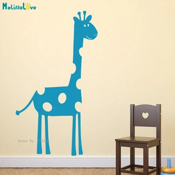 Roztomilý Žirafa Vinyl na Stenu-Nálepky Domáce Dekorácie Pre Deti Detská Izba Vinylové Nálepky Vymeniteľné nástenné Maľby Krásne YT5634