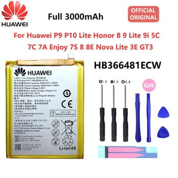 HB366481ECW Pôvodnej Plnej 3000mAh Batériu Pre Huawei P9 5C G9 P10 Lite Česť 8 /Česť 8 Lite/ Y6 II EVA-AL00/AL10/L09/TL00