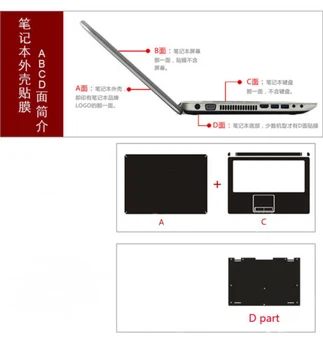 Carbon fiber Notebook Nálepky Pokožky Obtlačky Kryt Chránič pre Lenovo Yoga 14S 14