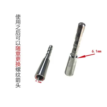 ID4.2 mm OD 6.1 mm Zápas šípky, Lukostreľba Vložiť pripojiť hrot šípu Fit Praxe prípravy uhlíka šípky spojovacia skrutka