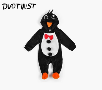 Dvotinst Baby Chlapci, Dievčatá Zimné Fannel Penguin Remienky Cosplay Halloween Purim Oblečenie Oblečenie Infantil Batoľa Jumpsuit Kostým