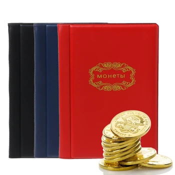 Ruskej Mince Album Zložky 120 Vrecká Mince Zber Knihy, Mince Držiteľa Penny Peniaze Skladovanie Taška
