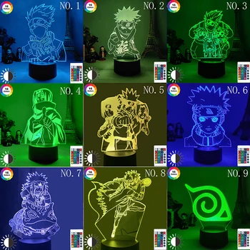 3D Lampa Naruto Hinata Hyuga Obrázok Nočného pre Deti Dievča Spálňa Decor Farby Batéria Usb Led Nočné Svetlo Naruto Darček