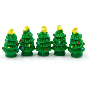 5 ks/veľa Živice Vianočný Strom donášať Figúrka DIY Plavidlá, Záhrada Ornament Miniatúrne Rastlín Hrniec Micro Krajiny Bonsai Vianočný Darček