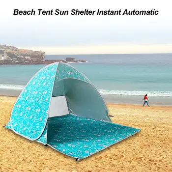 Skladacie Pop-Up Plážový Stan Nepremokavé obojsmerná Vstup UV Ochrany Prenosné Automatické Stan Slnku Útulku Outdoor Camping Stan