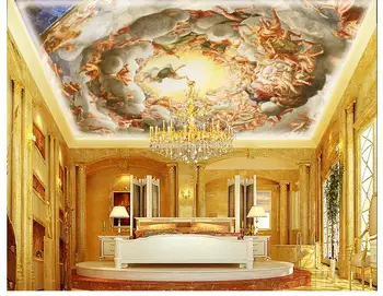 3d maľby, tapety vlastné Luxusné európskom štýle obrázok ozdobu strop anjel odišiel do neba tapety