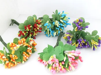 10 KUSOV Umelých DIY hodvábneho Kvetu stamens DIY hlavový most Veniec svadobné kytice Veniec DIY Candy box Príslušenstvo C23