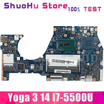 KEFU NM-A381 Pre Lenovo yoga 3 14 Notebook Doske nm-a381 i7-5500U CPU Doske Test originál