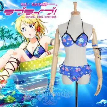 Anime LoveLive! Ayase Eli Cosplay Kostým Plavky, Bikiny Prebudenie Sexy Plavky S-XL Sunshine Beach/Swimmin Bazén Zobraziť