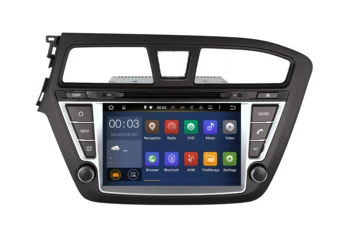 Android 10 4+32 octa-core PX5 Auto DVD prehrávač, GPS Navigácie, multimédiá pre HYUNDAI I20-2017 autostereo magnetofón